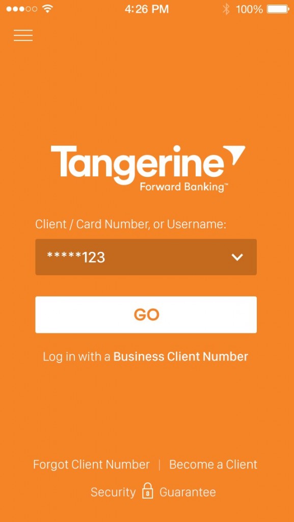 Today, Tangerine launched its new Mobile Banking App for iOS, a rebuild that includes innovative, first-to-market technologies like EyeVerifys Eyeprint ID, Nuance VocalPassword and in-app Secure Chat. (CNW Group/Tangerine)