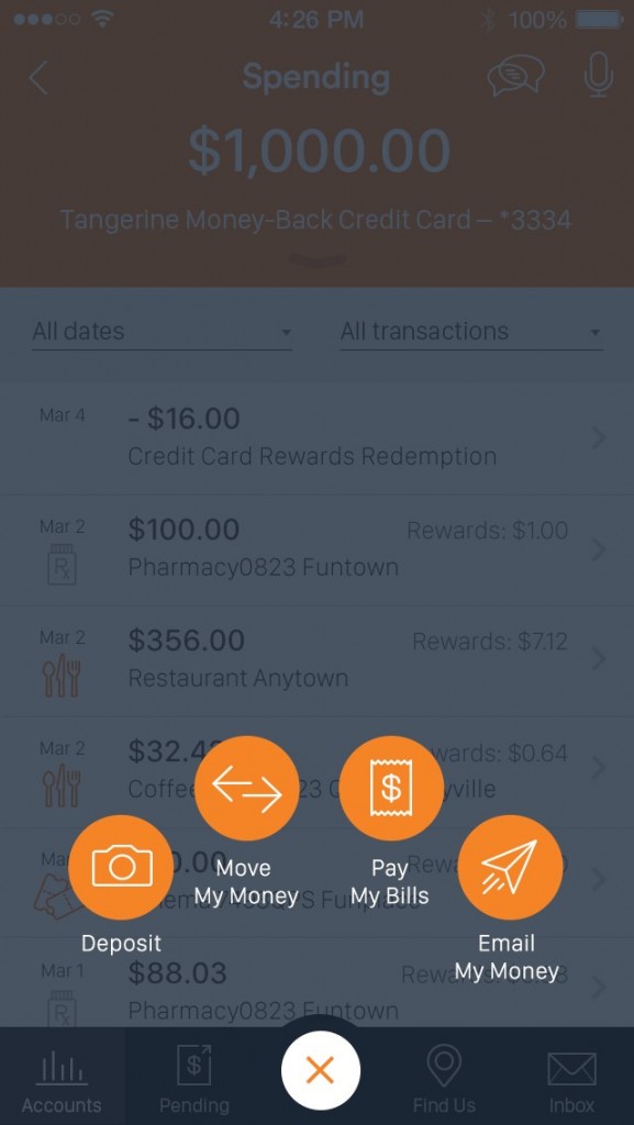 Today, Tangerine launched its new Mobile Banking App for iOS, a rebuild that includes innovative, first-to-market technologies like EyeVerifys Eyeprint ID, Nuance VocalPassword and in-app Secure Chat. (CNW Group/Tangerine)