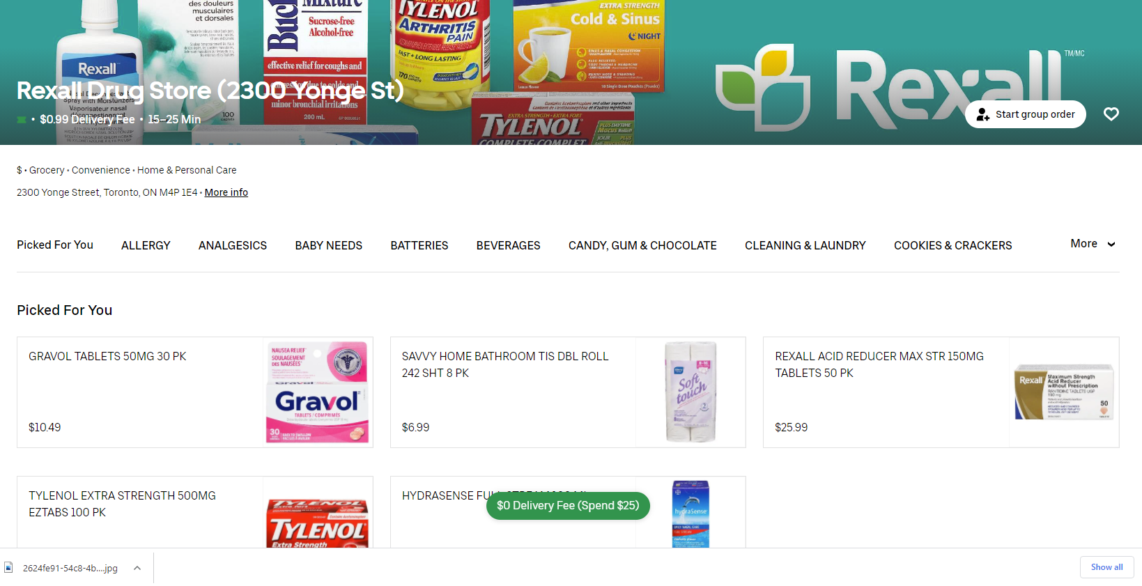 Rexall and Uber Eats Partner to Deliver Healthcare Products to